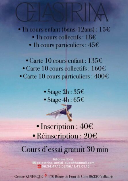 🎁 -10% | Danse Aérienne & Spectacles | Celastrina - Vallauris