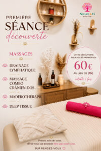 Offre découverte massage 60€ au lieu de 70€ Marseille