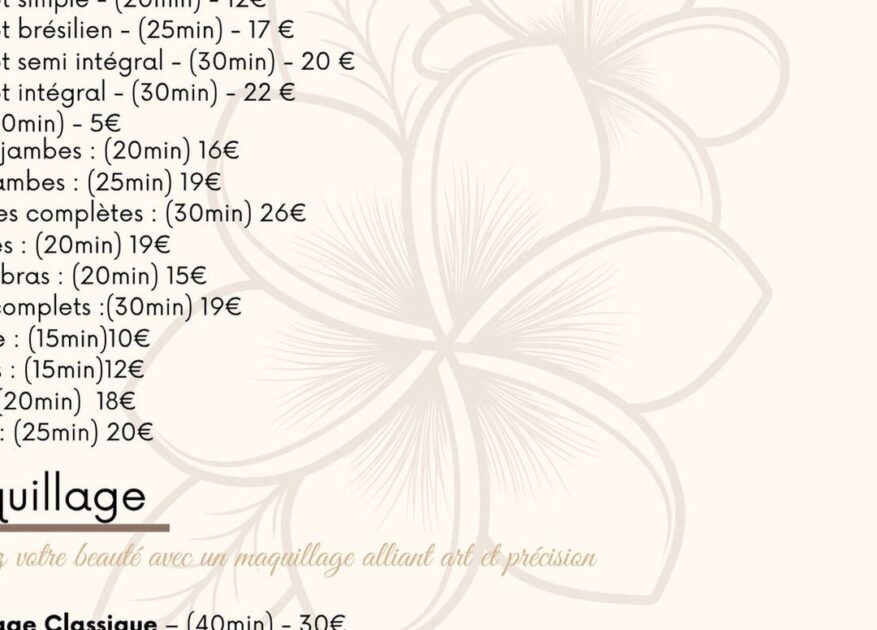 42 Saint-Just-Saint-Rambert 🌺 -10% de réduction : Vahiné Beauté, votre institut de beauté à Saint-Just-Saint-Rambert
