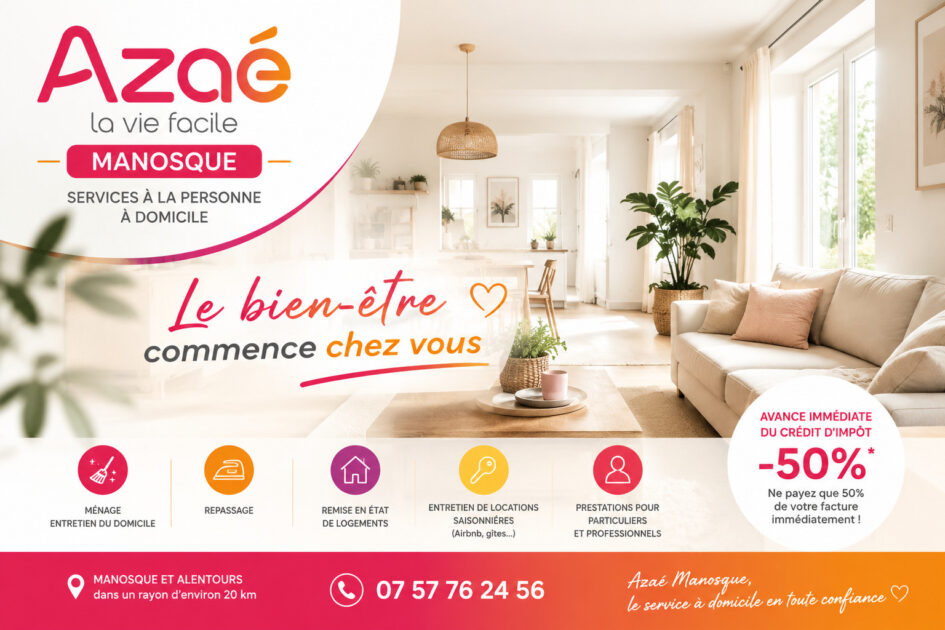 🎁 2 h de ménage offertes – Aide à domicile & ménage à Manosque (04)