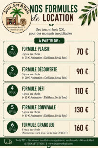 Jeux, Set & Bois – Jeux en bois XXL & expériences souvenirs dans le Gard